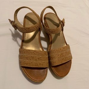 Stuart Weitzman woven wedge sandals